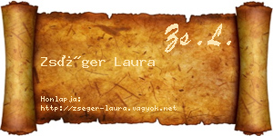 Zséger Laura névjegykártya